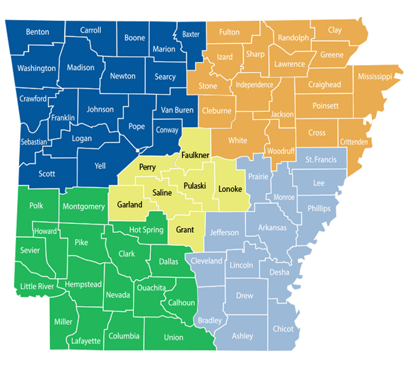 Health Units Map by Region